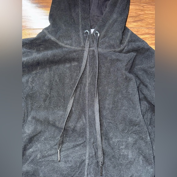 SWEATY BETTY BLACK LUXE PULLOVER SPLIT HOODIE SIZE MEDIUM - Picture 2 of 6